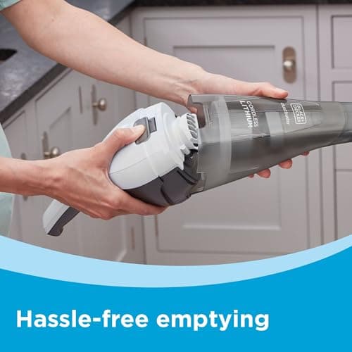 BLACK+DECKER dustbuster Cordless Handheld Vacuum, Portable Car Vacuum Cordless Rechargeable, Wall Mount, Strong Suction QuickClean (HNVC215B10) 7