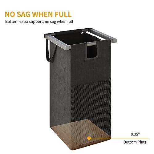 LIVEHOM Laundry Basket Four Laundry Hamper with Removable Bags, Fabric Handles, Large Top Shelf and Laundry Bag for Bathroom, Dorm, Laundry Room 8