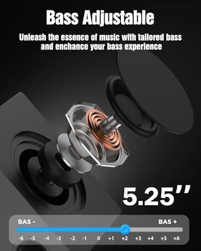 Hiwill 5.1ch Soundbar, w/ 5.25'' Big Subwoofer Dolby Atmos Surround System, 2 Wired Rear Speakers Sound Bar for Small Rooms, Clear Voice, Home Theater Audio, eARC/ARC/Opt/Bluetooth, TV Speaker 2025 7