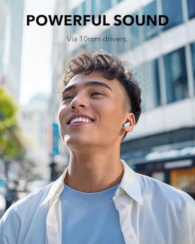 Soundcore P30i by Anker Noise Cancelling Earbuds, Strong and Smart Noise Cancelling, Powerful Bass, 45H Playtime, 2-in-1 Case and Phone Stand, IP54, Wireless Earbuds, Bluetooth 5.4 (Blue) 5