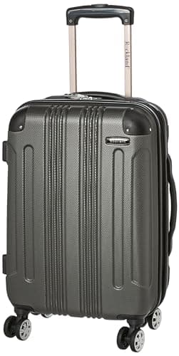Rockland London Hardside Spinner Wheel Luggage, Grey, Carry-On 20-Inch