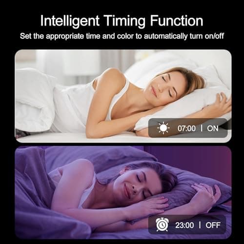 HBOWMDJIA Led Lights for Bedroom 200 FT (2 Rolls 100 FT), with Remote and Application Control RGB Color Changing LED Strip Lights, Music Synchronization, Used for Room, Family, Party Decoration 6