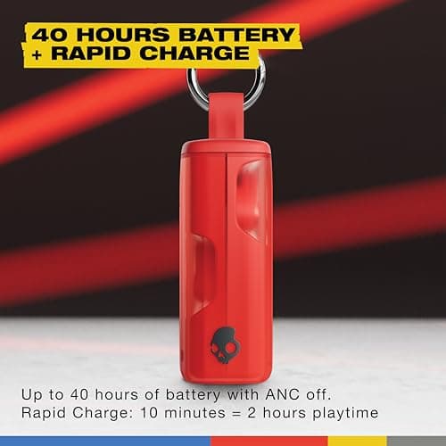 Skullcandy Method 360 ANC Wireless Earbuds, Sound by Bose, Bluetooth Headphones, Premium Noise Cancelling, Up to 40 Hrs Battery, Sweat and Water Resistant, Microphone for iPhone Android - Plasma 6