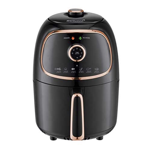 Brentwood AF-202BKC Small Electric Air Fryer, Timer & Temp. Control, 2-Liter, Black/Copper