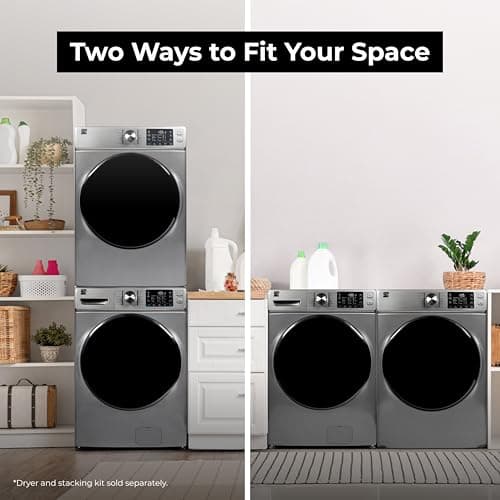 Kenmore 4.5 cu. ft. Front Load Washer with Stain Removing Steam Treatment - Reduce Laundry Time with Accela Wash - LED - ENERGY STAR Certified - Metallic Silver 7