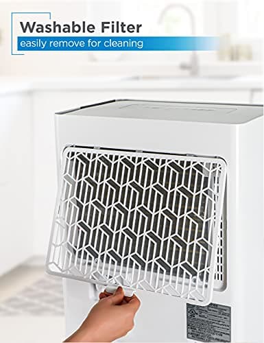 BLACK+DECKER 22-Pint Portable Dehumidifier, Dehumidifier for Home up to 1500 Sq. Ft. Coverage, For Basement and Medium to Large Spaces, Removable Bucket and Drain Hose Included, BD22MWSA, White 7