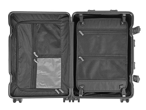 GLX2 X2 All Aluminum Luggage Suitcase 3 Sizes (20",26",29") TSA Lock Carry On Silver (20" Carry On) 5