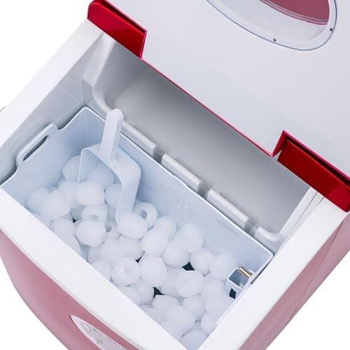 Newair Bullet Ice Machine - 28 lbs/Day Countertop Ice Maker, BPA Free, Portable Ice Maker Machine, 3 Size Ice Cube Maker, Ideal for Home Office, Kitchen or Bar | Red 13