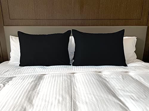 iMaylex Soft 100% Egyptian Cotton Zipper Pillow Case, Cozy and Lightweight Pillowcase, Set of 2, Black, Standard, 20" x 26" 6