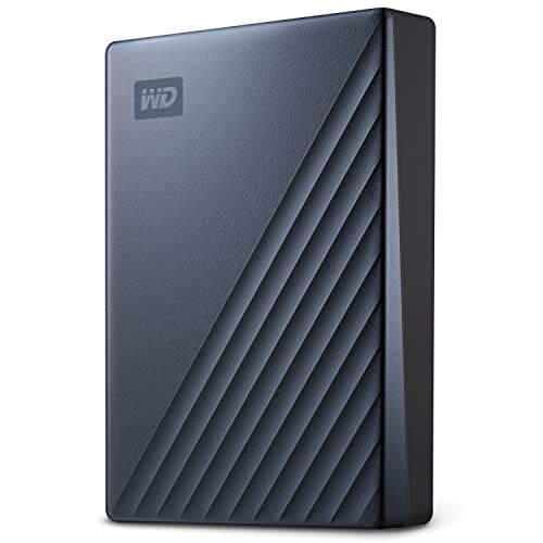 WD 2TB My Passport Ultra, Blue, Portable External Hard Drive, backup software with defense against ransomware, and password protection, USB-C and USB 3.1 - WDBC3C0020BBL-WESN