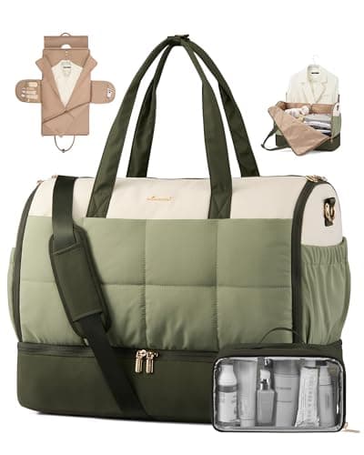 LOVEVOOK Garment Bags for Travel,Convertible Garment Bag for Women with Shoe Pouch,Carry on Duffel Bag with Toiletry Bag, 2 in 1 Hanging Suitcase Suit Bag,Waterproof Weekender Bags for Business Trip