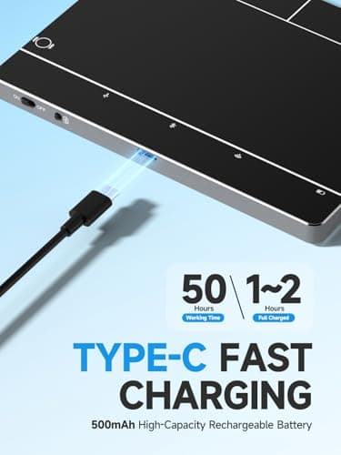 Homiguar Wireless Bluetooth Trackpad for Windows 10 & 11, 3-in-1 Connectivity Modes,High Precision Control, Portable Multi-Touch Gestures touchpad for PC & Laptop (Black) 5