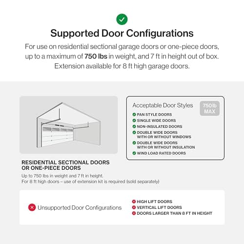 Genie SilentMax 1200 Model 4042-TKH Garage Door Opener with Motion Detection Lighting, Ultra-Quiet Steel-Reinforced Belt Drive, 140V DC Motor, 3/4 + HPc 140V Belt Drive, Gray 8