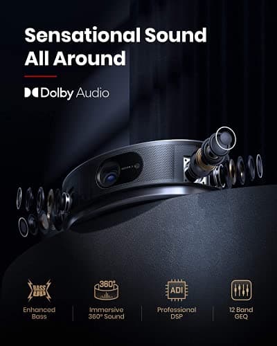 NEBULA Cosmos Max 4K UHD TV Home Theater/Entertainment Projector, Outdoor projector, Android TV 9.0 with 5000+ Apps, 360 ° of True 3D Audio, HDR10, HLG, Dynamic Smoothing (Renewed) 7