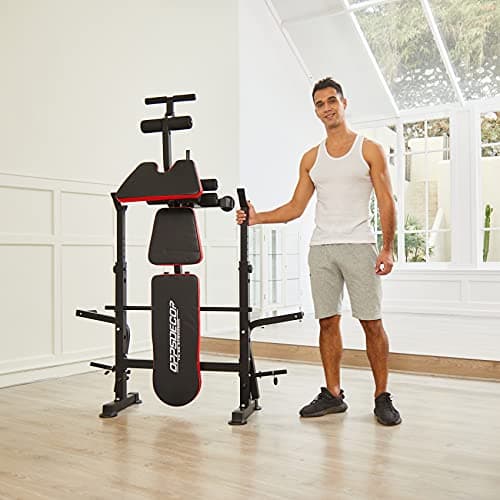 OPPSDECOR 900LBS All in One Weight Bench Set with Squat Rack Adjustable Workout Bench with Leg Developer Preacher Curl Rack Fitness Strength Training Bench for Home Gym 8