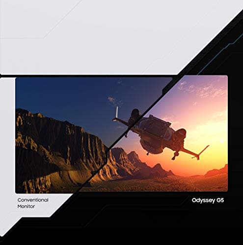 Samsung 32” Odyssey G5 Gaming Monitor, WQHD (2560x1440), 144Hz, Curved, 1ms, HDMI, Display Port, AMD FreeSync Premium, HDR10, LC32G55TQWNXZA, Black 11