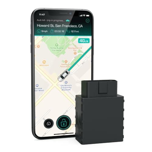 CARLOCK Anti Theft Car Device - Real Time 4G Car Tracker & Car Alarm System. Comes with Device & Phone App. Tracks Your Car in Real Time & Notifies You Immediately of Suspicious Behavior.OBD Plug&Play 9