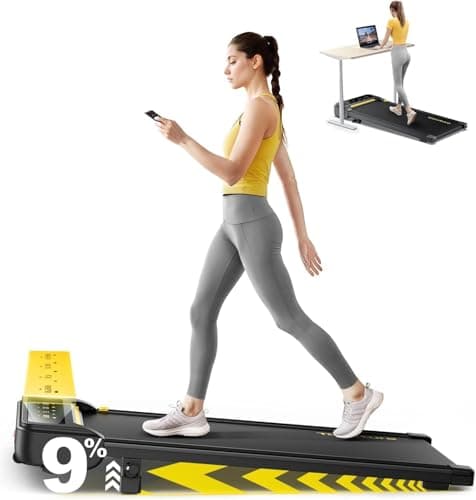 Walking Pad with Incline, Under Desk Treadmill, Portable Treadmills for Home/Office, 2.5HP Walking Jogging Running Machine 300 lbs Capacity with LED Display, Remote Control/App Control