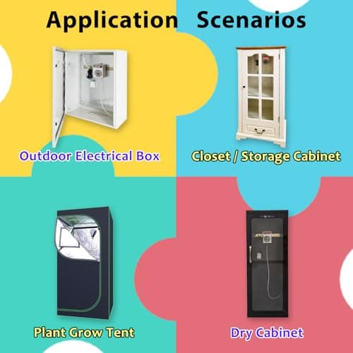 Roamoris Small Dehumidifier for Grow Tent,Electric Box,Storage Cabinet,Closet,Tiny Space 110V/240V Mini Dehumidifier With Temperature Control Switch Auto-off 3