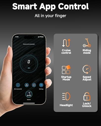Electric Scooter with Seat for Adults and Teens, 19MPH & 15-Mile Range, 350W Motor, 8.5" Solid Tires with App Control & Dual Brake System - Foldable Commuter E-Scooter with Storage Bag 7