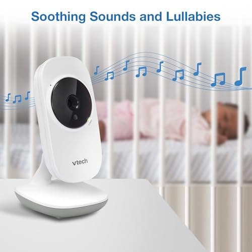 VTech VM819 Baby Monitor with Camera and Audio, 2.8” Screen Portable Baby Camera, Night Vision, 2-Way Audio, Temperature Sensor and Lullabies, Secure Transmission No WiFi, Ideal for Baby/Elderly/Pet 9