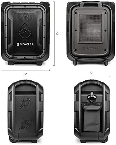 ECOXGEAR EcoBoulder+ GDI-EXBLD810 Rugged Waterproof Floating Portable Bluetooth Wireless 100 Watt Speaker and PA System (Gray) 7