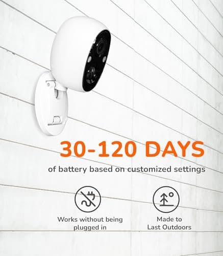 Sensforge 2.5K Indoor Outdoor Battery Camera, Smart AI Detection, Spotlight & Color Night Vision, Magnetic Mount, Dual-Band Wi-Fi (2.4G/5G), 32GB SD Card, Free Basic Plan, Optional Subscription 5