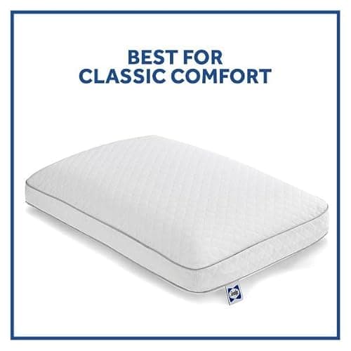 Sealy Essentials Premium Memory Foam Bed Pillow for Pressure Relief, Adaptive Design for Head and Neck Support with Washable Removable Cover, 1 Pack, White 9