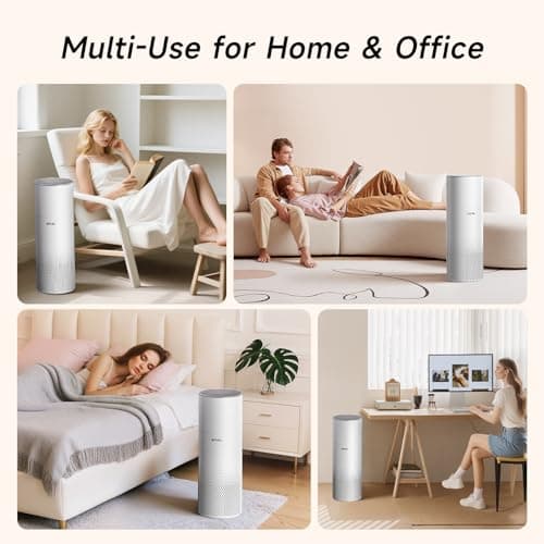 Afloia Humidifier and Air Purifier in One, Air Purifier and Evaporative Humidifier Combo for Home, 24dB Quiet Air Cleaner Remove Pets Dust Dander Hair Allergy Pollen Smoke Smell for Room 9