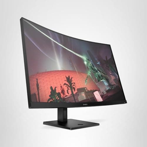 HP OMEN 32c QHD 165Hz Curved Gaming Monitor, QHD Display (2560 x 1440), VA Panel, 99% sRGB, 90% DCI-P3, 16:9, AMD FreeSync Premium Technology, 32c (2023) 16