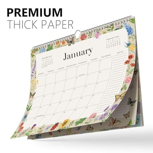 Jotsome Wall Calendar 2026, Monthly Wall Calendar From Now to December 2026 14.2x11.2 inch Wall Decoration for Home and Office, Easy Organizing, Gift for the Holidays (Florals) 4