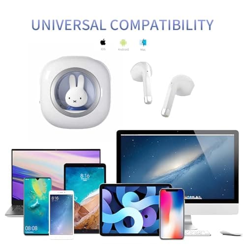 MIPOW Next-Gen x Miffy 2026 Wireless Earbuds, BT5.3 36H Playtime AI ENC Noise Cancelling IPX7, Bluetooth Sport Earphones with Charging Case, Bunny Design Pastel Sky Blue - Gift for Girls 6