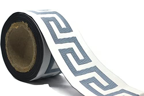 3.8 Yards Spool 2.7" Greek Key Drapery Trim Jacquard Ribbon for Your Drapes Curtains Drapery Banding Trim Tape V3 197