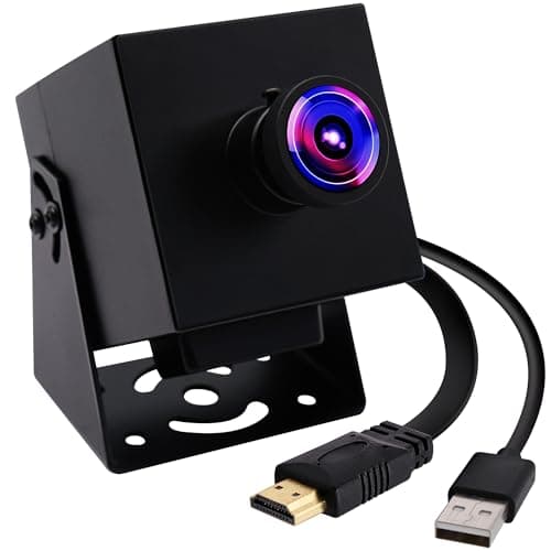 ELP 4K HDMI USB Camera Wide Angle PC Webcam 2X Digital Zoom H.264 8mp USB Security Camera (200degree Fisheye Lens)