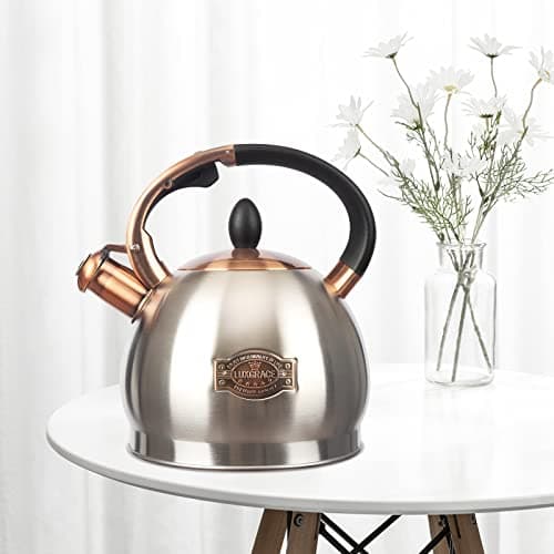 3Quart Whistling Tea Kettle Classic Teapot Stainless Steel Teakettle with Cool Grip for Stovetop 3