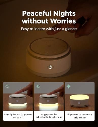 Momcozy Sound Machine for Baby-20 Soothing Sounds & Touch Warm Light Portable White Noise for Kids & Adults for Sleeping Timer and Memory | Ideal Travel Companion & Nursery Must-Have 5