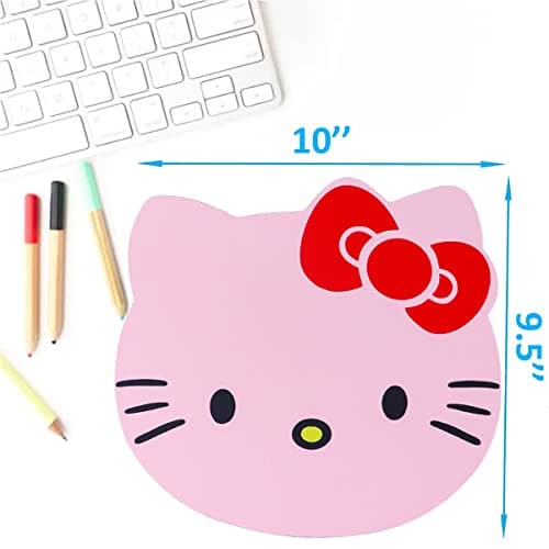 NTSEOT Hello Kitty Mouse Pad, Cute Mouse Pad for Computer Laptop - Hello Kitty Accessories - Kawaii Anime Design Supplies Office Desk Decor Stuff for Women Girls (Pink) 5