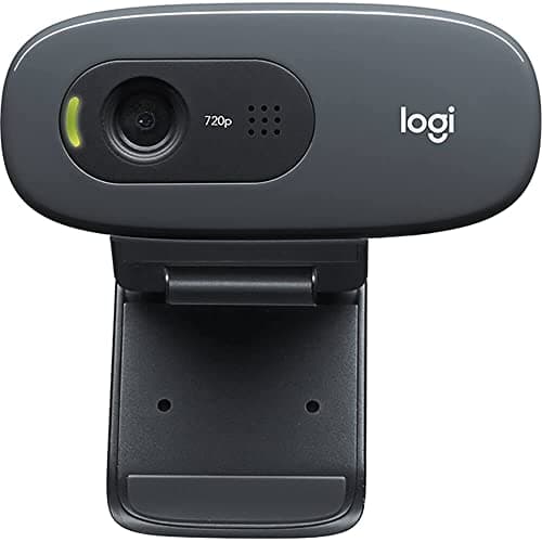 Logitech C270 HD Webcam, 1280 x 720 Resolution, 1 MP, Black
