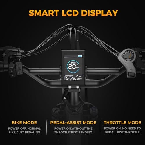 Jasion X-Hunter Electric Bike for Adults,1400W Peak Motor 30MPH Max Speed 48V 13AH Removable Battery,Full Suspension System,20''*4.0 Fat Tire Foldable Ebike 7-Speed Electric Bicycle 6