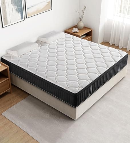 Huyamy Full Size Mattress,12 Inch Hybrid Full Mattress in a Box with Memory Foam & Individual Pocket Spring for Edge Support,Pressure Relief,Medium Firm. 7
