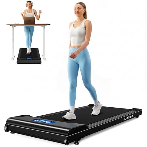 Lichico NeoSilent Walking Pad Treadmill Under Desk for Home with BLDC Core and Extra-Large Belt, App and Remote Control, Portable and Compact for Small Space