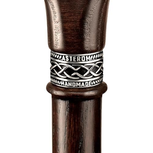 Asterom Walking Cane - Handmade, Ergonomic, Canes for Men - Wooden Walking Sticks for Seniors, Unique, Cool (Walnut, 36 Inches) 9