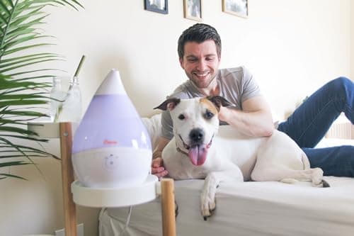 Crane Teardrop Ultrasonic Cool Mist Humidifier for Baby Nursery, 0.5 Gallon, Adjustable Settings, Essential Oil Diffuser White 7