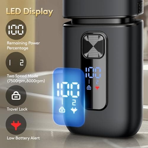 Brightup Electric Foil Shavers for Men - Smooth & Close Electric Razor for Men with Pop Up Trimmer - Wet Dry Shaving/Travel Lock/LED Display/IPX6 Waterproof 5