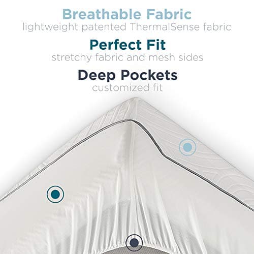 Tempur-Pedic TEMPUR-Protect Waterproof Mattress Protector, King, White 5