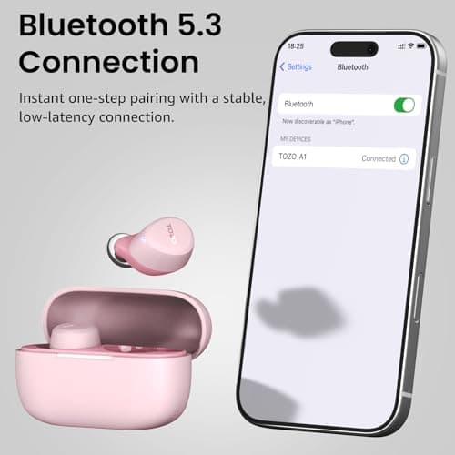 TOZO A1 Wireless Earbuds Bluetooth 5.3 Light Weight in Ear IPX5 Waterproof Headphones 2 Mic for AI Calls, Immersive Premium Sound Bass Headset with Charging Case, 32 Presets EQ Customization via App 9
