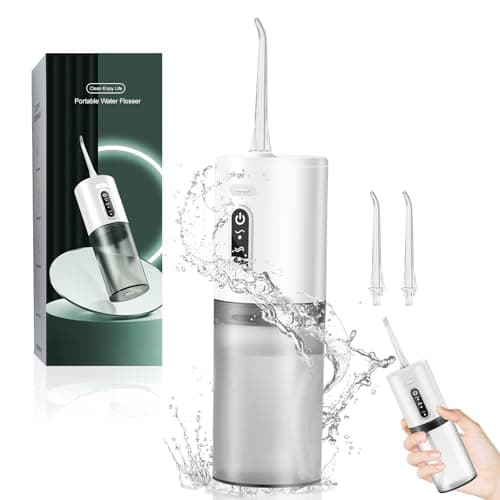 Electric Water Flosser Cordless for Teeth 3 Modes 2 Replaceable Jet Tips 300ML IPX7 Waterproof Oral Irrigator for Home&Travel