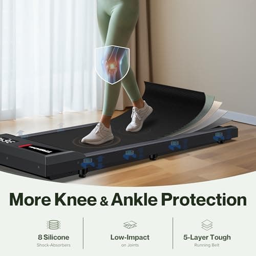 COZYINN 10% Incline Waking Pad - 2.5 HP 1-4MPH Under Desk Treadmills for Home, 3 in 1 Portable Walking Jogging Running Machine 29lbs Lightweight for Easy Move, Work with Kinomap Wellfit APP 5