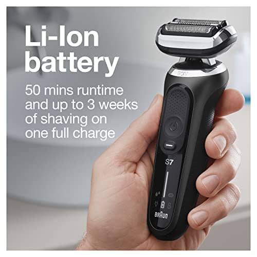 Braun Series 7 7085cc Flex Rechargeable Wet & Dry Men's Electric Shaver with Clean & Charge Station, Stubble & Beard Trimmer 5