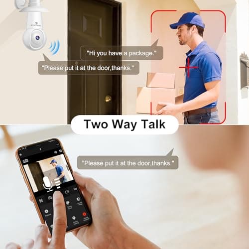 SYMYNELEC Light Bulb Security Camera: 5G WiFi Socket Camera Outdoor - Wireless Lightbulb Camera Waterproof for Home with Night Vision Motion Detection 2Packs 7